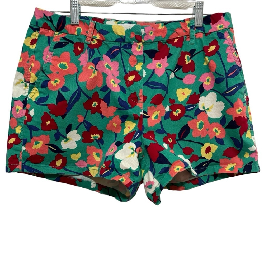 Elle Cotton Shorts Floral Tropical Vacation Resort Stretch Women’s Size 12